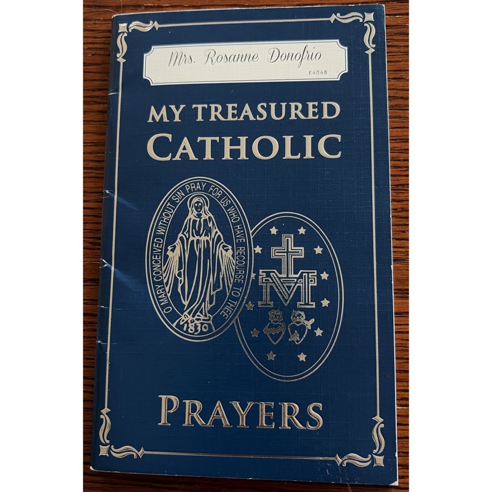 Vintage My Treasured Catholic Prayers Sisters of Charity Booklet Dark Blue